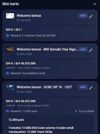 Jangan Lewatkan Welcome Bonus & Reward Kartu